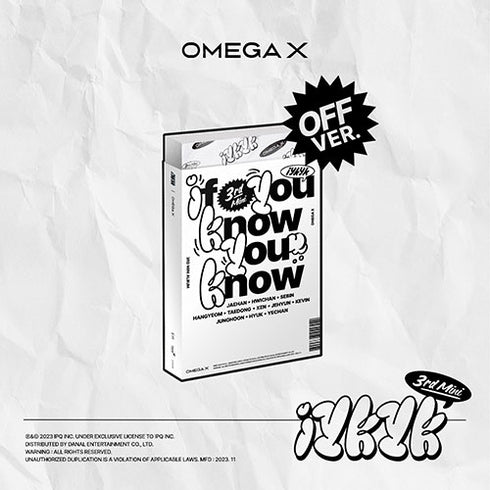 OMEGA X 3RD MINI ALBUM - IYKYK + APPLEMUSIC PHOTOCARD